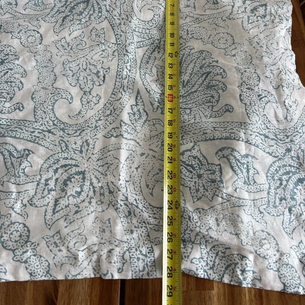 Restoration Hardware Linen Euro Sham Made In Italy Distressed Scroll~1 Sham ONLY